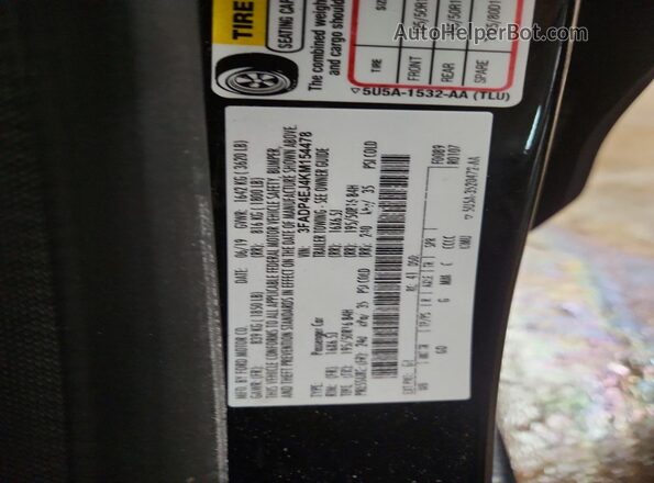 3FADP4EJ4KM154478 2019 FORD FIESTA Black Вид підкапотного простору