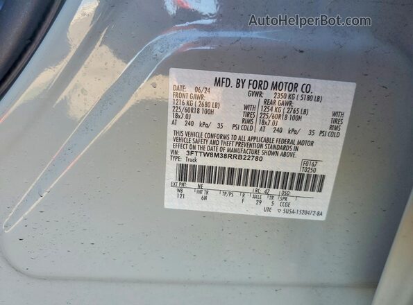 3FTTW8M38RRB22780 2024 FORD MAVERICK Gray Engine compartment view