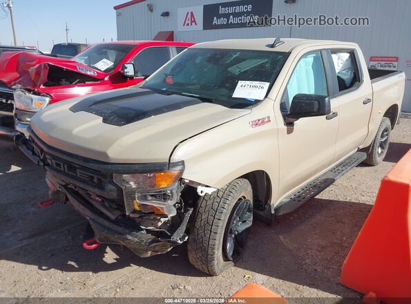 3GCPDCED6NG639843 2022 CHEVROLET SILVERADO Бежевый Передняя левая четверть