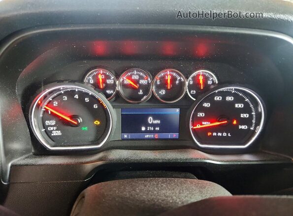 3GCPWCEK6KG125625 2019 CHEVROLET SILVERADO Белый Вид щитка приборов