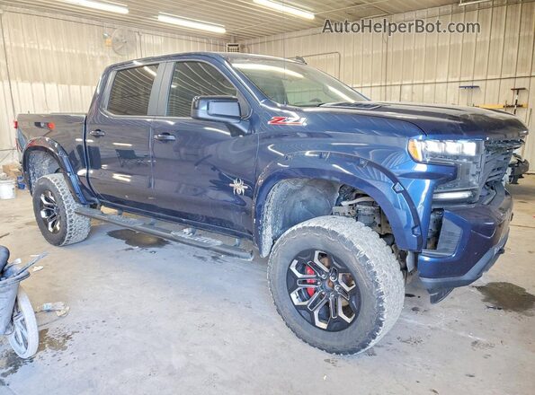 3GCUYEED5KG148436 2019 CHEVROLET SILVERADO Синий Передняя правая четверть