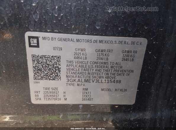 3GKALMEV3LL115498 2020 GMC TERRAIN Gray Engine compartment view