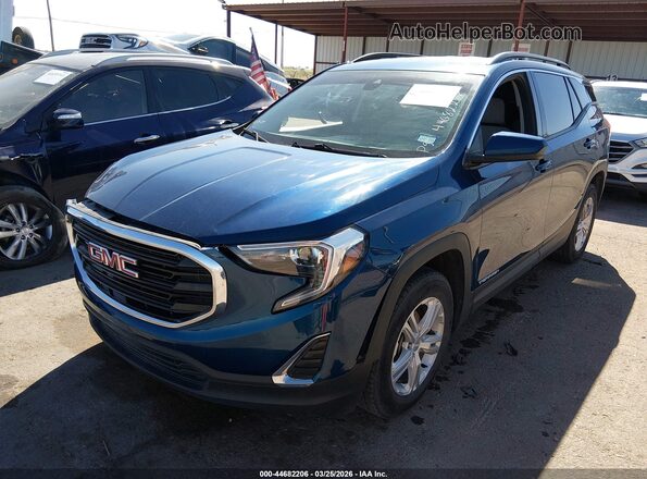 3GKALMEV4LL289841 2020 GMC TERRAIN Blue Առջևի ձախ երեք քառորդ տեսարան