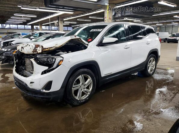 3GKALMEX3JL129626 2018 GMC TERRAIN Белый Передняя левая четверть