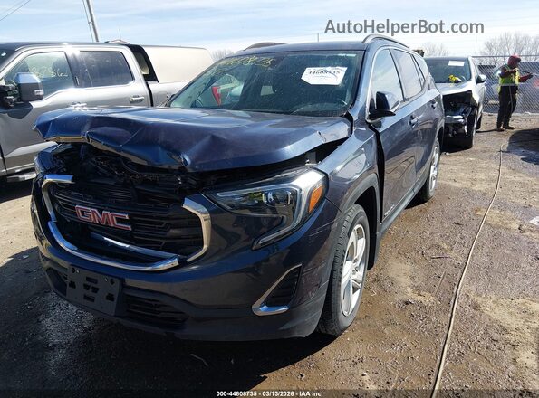 3GKALMEX7JL233715 2018 GMC TERRAIN Синий Передняя левая четверть