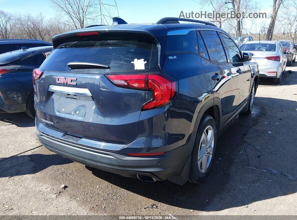 3GKALMEX7JL233715 2018 GMC TERRAIN Синий Задняя правая четверть