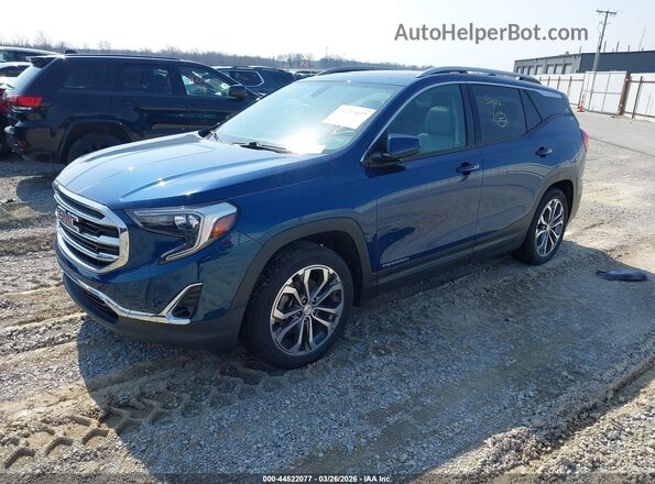 3GKALPEX2KL352825 2019 GMC TERRAIN Blue Առջևի ձախ երեք քառորդ տեսարան