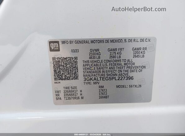 3GKALTEG5PL227396 2023 GMC TERRAIN White Вид підкапотного простору
