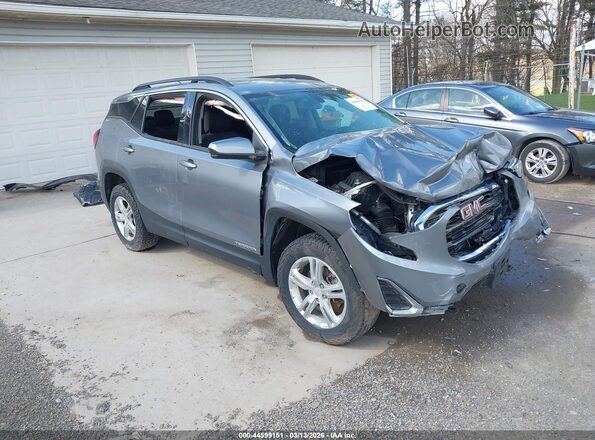 3GKALTEV2JL358176 2018 GMC TERRAIN Серый Передняя правая четверть