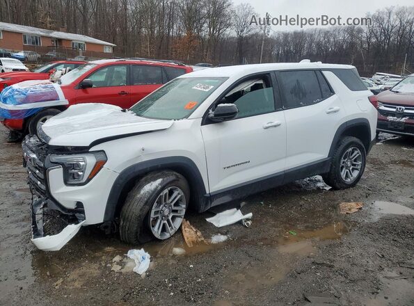 3GKALUEG7SL282043 2025 GMC TERRAIN White წინა მარცხენა ხედი სამი მეოთხედიდან