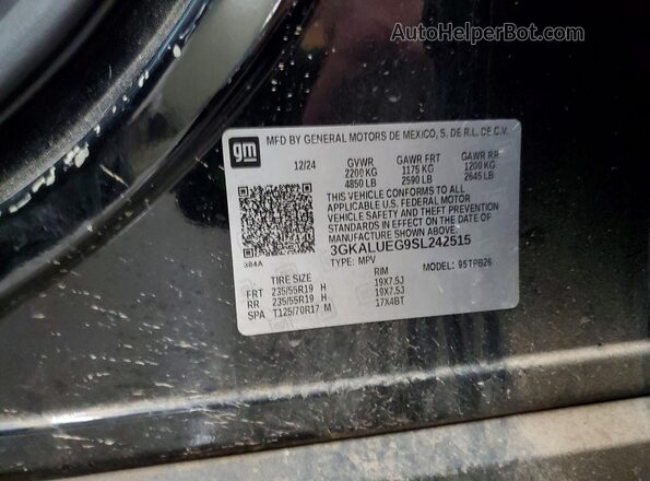 3GKALUEG9SL242515 2025 GMC TERRAIN Black Вид наклейки з VIN-кодом