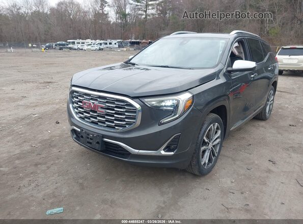 3GKALXEX7JL255697 2018 GMC TERRAIN Серый Передняя левая четверть