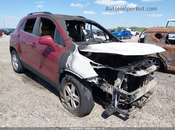 3GNCJLSB2JL376902 2018 CHEVROLET TRAX Бордовый Передняя правая четверть