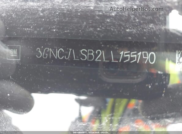 3GNCJLSB2LL155190 2020 CHEVROLET TRAX Blue Вид підкапотного простору