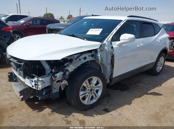 3GNKBCRS3MS571352 2021 CHEVROLET BLAZER White Առջևի ձախ երեք քառորդ տեսարան