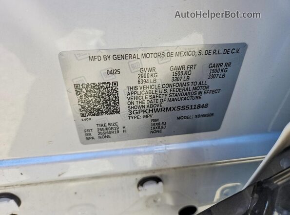 3GPKHWRMXSS511848 2025 HONDA PROLOGUE White Widok wnętrza 360 stopni