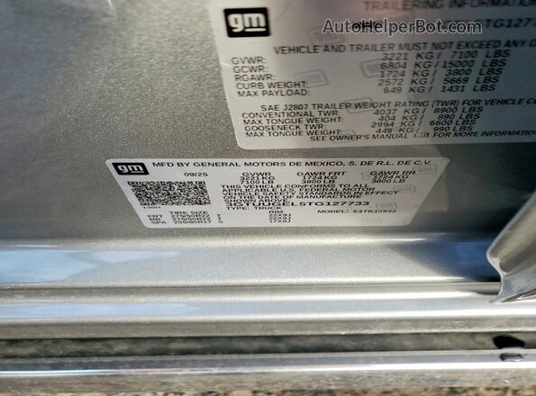 3GTUUGEL5TG127733 2026 GMC SIERRA Серый Вид подкапотного пространства