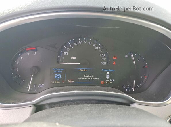 3GYFNBE31GS543851 2016 CADILLAC SRX Серебряный Вид щитка приборов