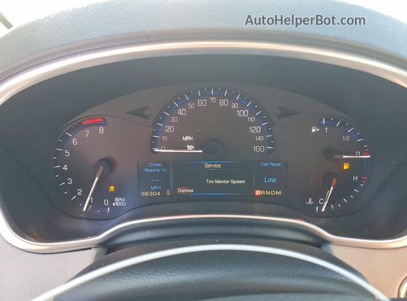 3GYFNBE3XGS582535 2016 CADILLAC SRX Серый Вид щитка приборов