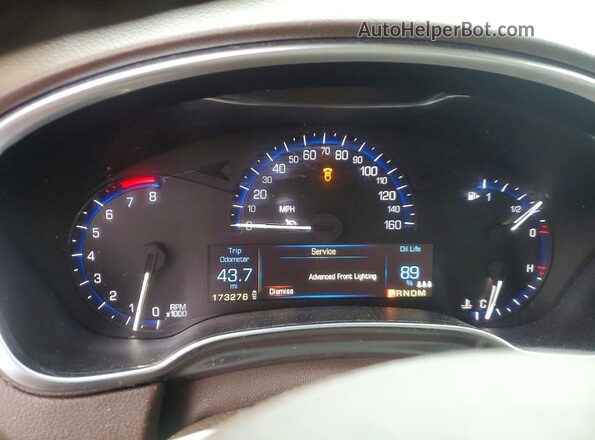 3GYFNCE39GS543313 2016 CADILLAC SRX Blue Вид щитка приладів