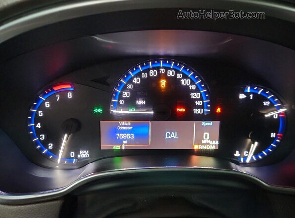 3GYFNDE33GS568780 2016 CADILLAC SRX Red Instrument cluster view