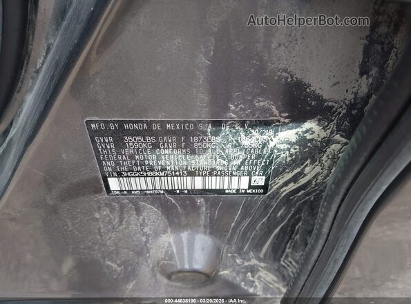 3HGGK5H86KM751413 2019 HONDA FIT Серый Вид подкапотного пространства