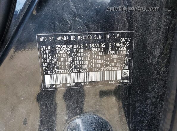 3HGGK5H88JM714569 2018 HONDA FIT Черный Вид подкапотного пространства