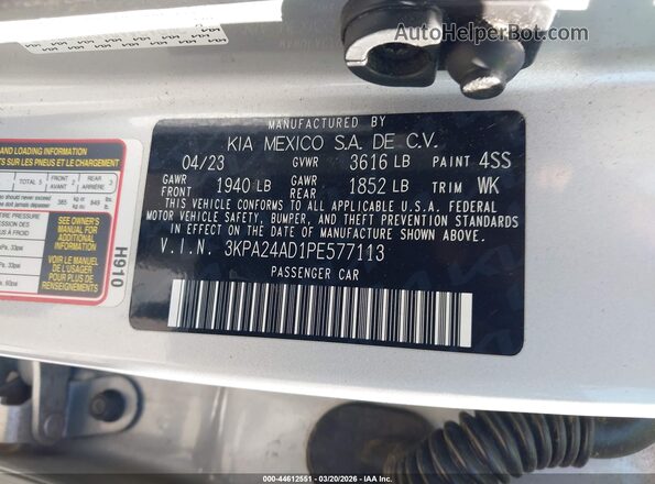 3KPA24AD1PE577113 2023 KIA RIO Серый Вид подкапотного пространства