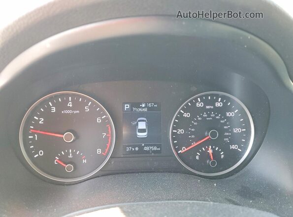 3KPA24AD4LE275020 2020 KIA RIO Blue Widok zestawu wskaźników