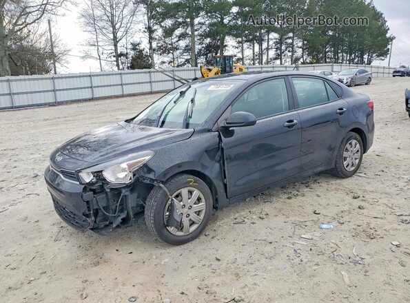 3KPA24AD6ME382832 2021 KIA RIO Черный Передняя левая четверть