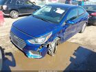 2021 Hyundai Accent Se Синий vin: 3KPC24A67ME137273