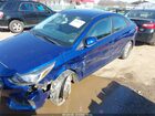 2021 Hyundai Accent Se Синий vin: 3KPC24A67ME137273