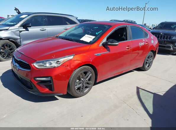 3KPF54ADXKE084830 2019 KIA FORTE Оранжевый Передняя левая четверть