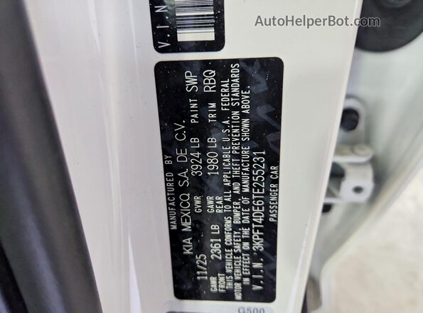 3KPFT4DE6TE255231 2026 KIA K4 Белый Вид подкапотного пространства