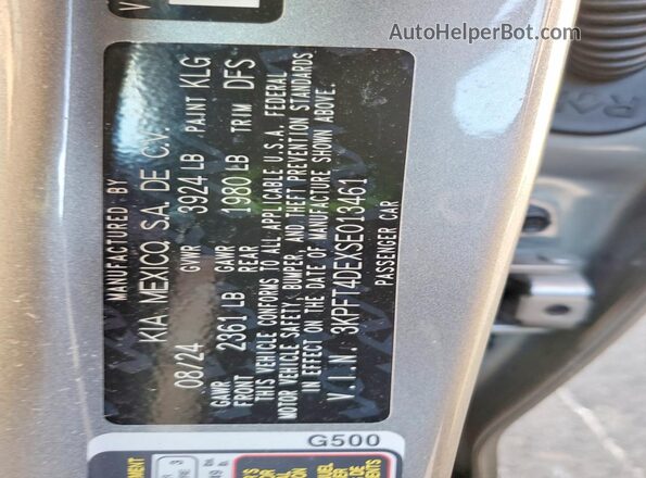 3KPFT4DEXSE013461 2025 KIA K4 Серый Вид подкапотного пространства