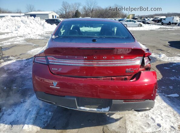3LN6L5D98HR645994 2017 LINCOLN MKZ Красный Вид сзади