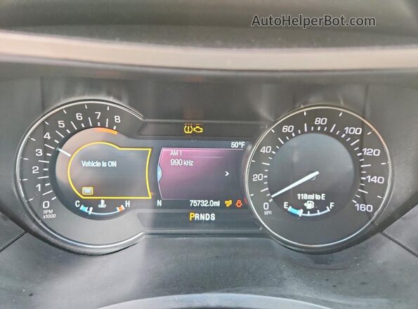 3LN6L5E92LR612951 2020 LINCOLN MKZ White Widok zestawu wskaźników