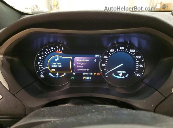 3LN6L5F99KR632594 2019 LINCOLN MKZ Black Вид щитка приладів