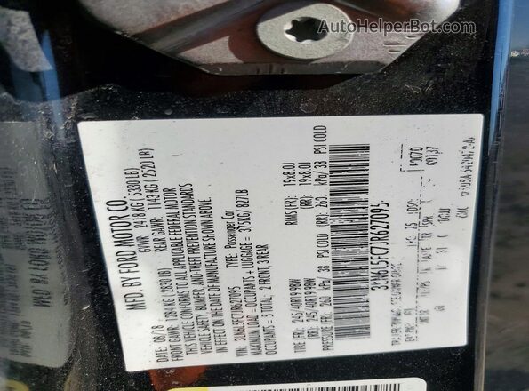 3LN6L5FC7JR627095 2018 LINCOLN MKZ Черный Вид подкапотного пространства