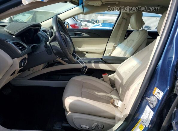 3LN6L5FC7KR613604 2019 LINCOLN MKZ Синий Вид салона спереди