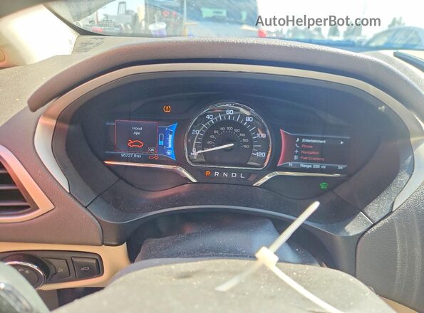 3LN6L5MU8HR628259 2017 LINCOLN MKZ Синий Вид щитка приборов
