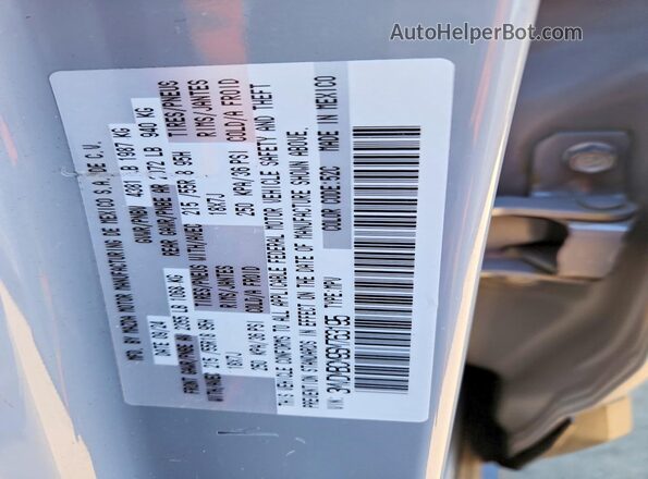 3MVDMBCM9SM763195 2025 MAZDA CX-30 Серый Вид наклейки с VIN-кодом