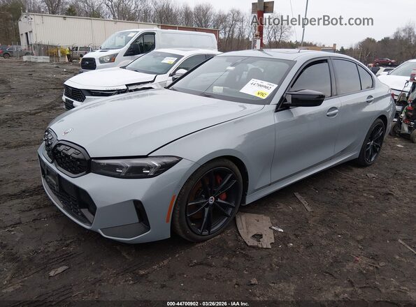 3MW49FF08P8C96254 2023 BMW M3 Gray წინა მარცხენა ხედი სამი მეოთხედიდან