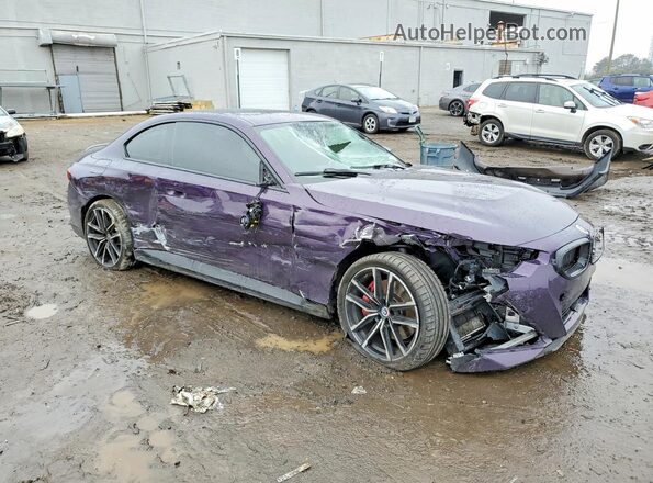 3MW53CM05P8D02602 2023 BMW M2 Фиолетовый Передняя правая четверть