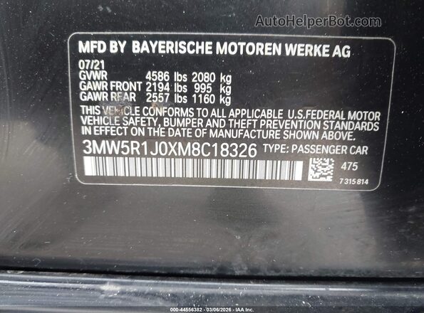 3MW5R1J0XM8C18326 2021 BMW OTHER Черный Вид подкапотного пространства