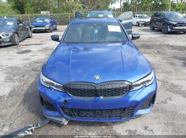 3MW5U7J06M8B55503 2021 BMW M3 Blue Դիմացի տեսք