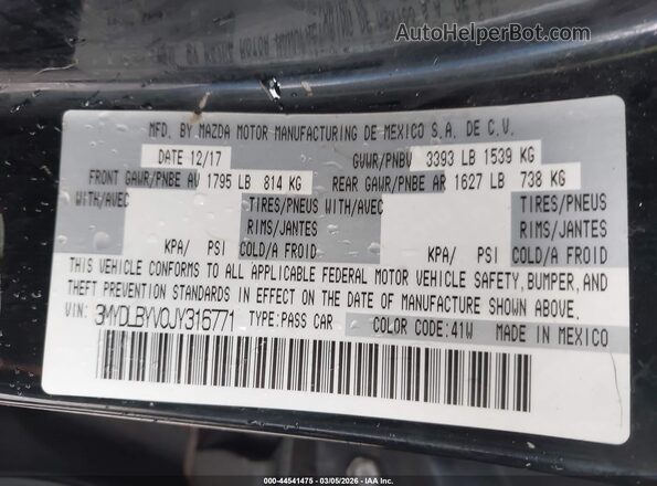 3MYDLBYV0JY316771 2018 TOYOTA YARIS IA Черный Вид подкапотного пространства