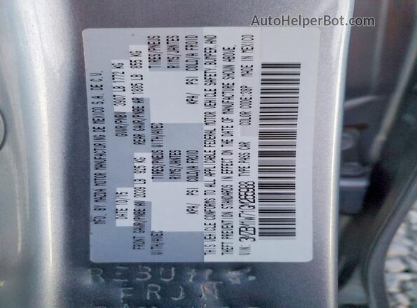 3MZBM1W71GM265988 2016 MAZDA 3 Gray Widok naklejki z numerem VIN