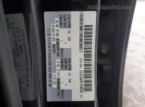 3MZBPAC74PM372707 2023 MAZDA 3 Черный Вид наклейки с VIN-кодом