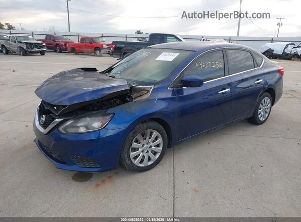 3N1AB7AP0JY205248 2018 NISSAN SENTRA Синий Передняя левая четверть
